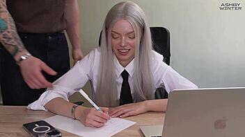 tutor guides young student through intense private lesson encounter