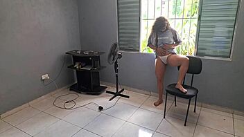 Neighbor Catches Me Flashing Then Fingers Wet Pussy Show!