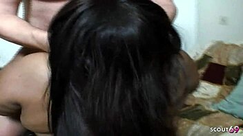 chubby ebony milf's huge natural tits bounce in rough bbc doggystyle