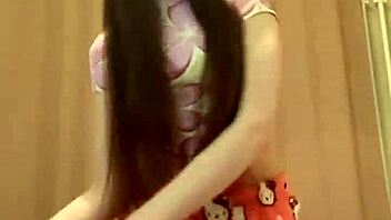 cutie in fishnets dances with innie lips 😍 tiny tits miniskirt tease