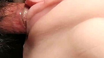 Double penetration stretches her shaved big pussy with toys and fuck doll action