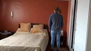 Hot Wife Flashes Huge Tits Ass Fucks Voyeur Watching