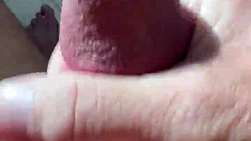 naked man intense masturbation session close-up