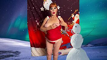 Mature Carmen Claus Dildo Fucks Elf Hard