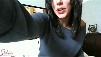 jelena jensen teases big clit and trimmed pussy solo