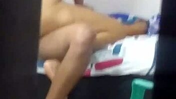 black friend rams my pussy while he spies secretly