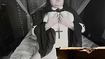 Intense BBW Anal Gaping Nun Exorcism Huge Pussy Thrusts