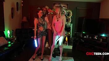 let's freeuse this american milf in new year's threesome