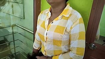 Horny indian college coed sneaks to bedroom for big cock fun with boyfriend