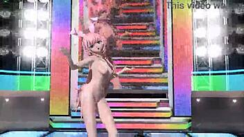 Megurine Luka struts full nude bunny costume hotness