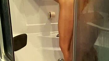 Would You Spy on Skinny Tanned Brunette Shower Fuck with Neighbor's Monster Cock?