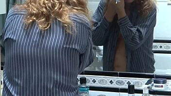 Hot Wife Flashes Huge Tits Ass Fucks Voyeur Watching