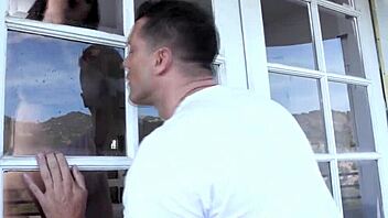 Busty Brunette Teen 18+ Fucked Hard by Gardener Outdoors