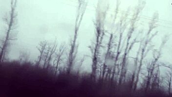 Skinny Brunette Masturbates Riskily on Public Train to Cum