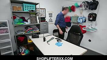 shoplifter teen callie jacobs bent over fucked doggystyle 🍑🔥