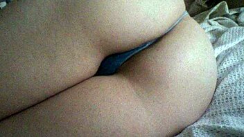 milf wife cums in thong panties