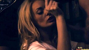 😮 bounded guy sucked off by two big tits nurses then fucks them!