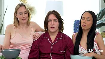 Ophelia Kaan Teases With Big Cock Group Spooning