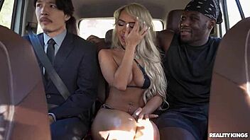 petite backseat babe deepthroats gags swaps cum rides hard reality