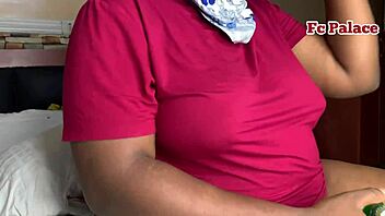 ebony milf squirts wildly on bed from massive cock pounding