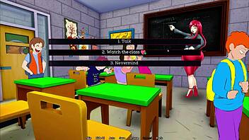 Chubby Milf Teacher Teases Huge Tits In Game Remake