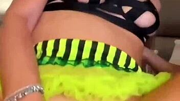 Real amateur pov threesome backstage after wet shower cum swap