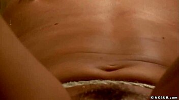 Tall domme whips fucks bound lez slave hard