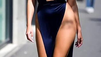 Busty milfs bounce massive natural tits braless public compilation