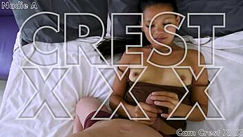 adoring her massive cock with intimate pov handjob tease