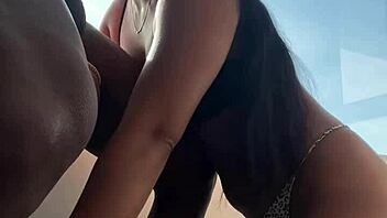 cute latina teen tries big cock deepthroat first time