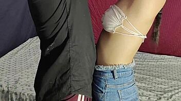 couldn't resist sniffing stepsis panties before her wild party