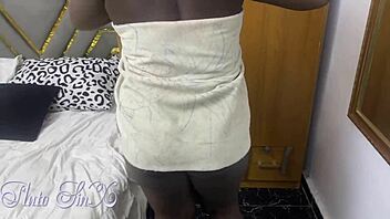 Side chick eagerly takes on Dreamx's massive cock in homemade bedroom romp