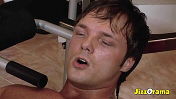 Big tits milf gets HARD BANGING at gym till jizz facial!