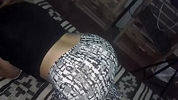 pull down leggings tease rub cock doggystyle closeup pov