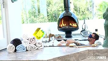 Petite Blonde Braylin Bailey Seduces Stud In Steamy Hot Tub