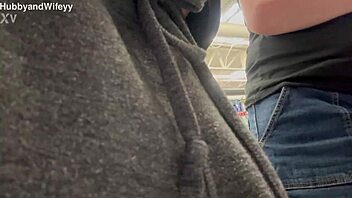 i love playing public with hubby risky outdoor fun