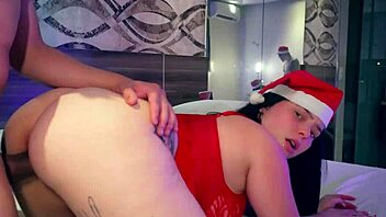 My hot friend calls me over christmas for raw first-time pounding