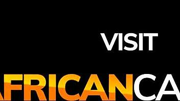 Skinny Ebony Model Applies Rough Interracial Casting Ride