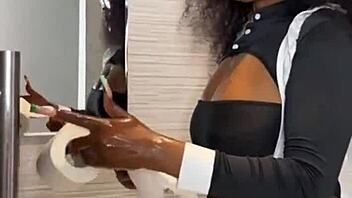 Ebony Maid Caught Masturbating, Rides Boss Big Cock