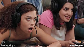 gamer girls switch to co-op pounding pov