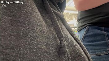 i love playing public with hubby risky outdoor fun