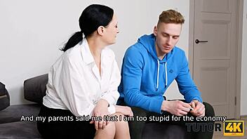 tutor4k horny russian teacher fucks stud in stockings pov