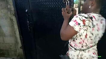 african babe from lagos travels to warri for wild outdoor fuck with fan