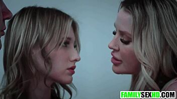 Milf guides young couple through intense group sex lesson