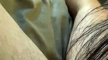 Shaved Wife Deepthroats Sucks Big Cock to Cumshot