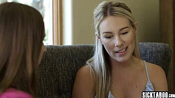 Big ass teen pounds hot lesbian babe who loves intense pussy licking action