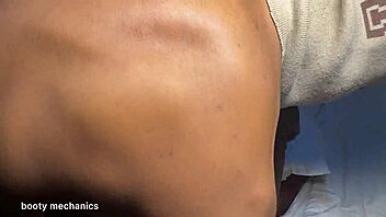 Ebony with Big Pussy Lips Squirts from Passionate Missionary Ride