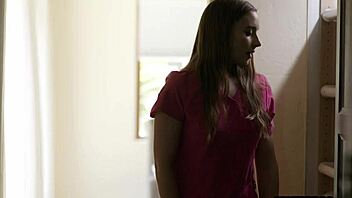 Big ass teen pounds hot lesbian babe who loves intense pussy licking action