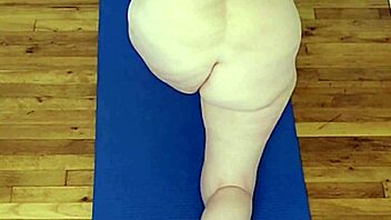 jerk off now to this hot milf's naked yoga poses