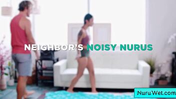 sexy avery black teen masseuse naked wet nuru tits rub